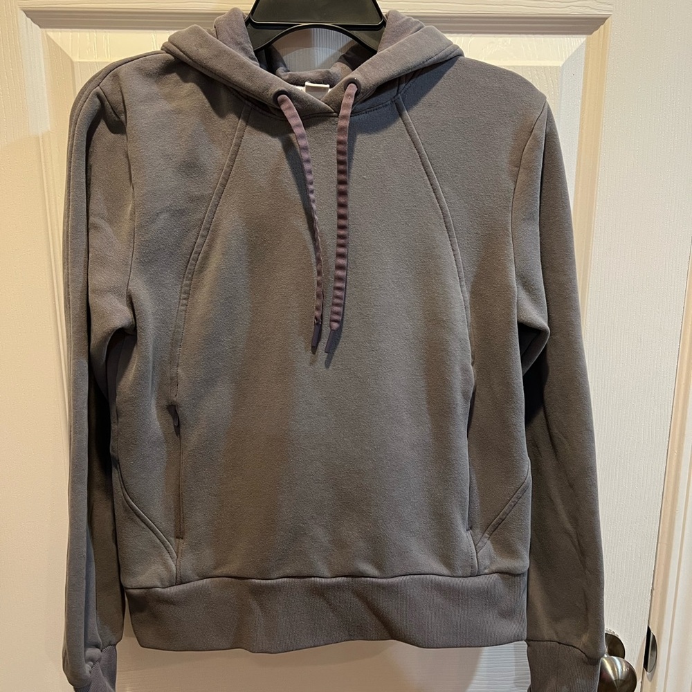 Athleta Gray Hoodie with Purple Accents